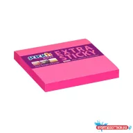 Öntapadós jegyzettömb STICK'N extra erős 76x76mm neon rózsaszín 90 lap