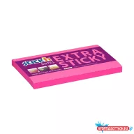 Öntapadós jegyzettömb STICK'N extra erős 76x127mm neon rózsaszín 90 lap