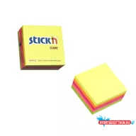 Öntapadós jegyzettömb STICK'N 76x76mm neon mix 400 lap