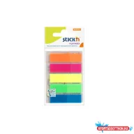 Öntapadó oldaljelölő STICK'N 45x12mm műanyag neon mix 5x25 lap