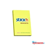 Öntapadós jegyzettömb STICK'N 76x51mm sárga 100 lap