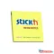 Öntapadós jegyzettömb STICK'N 76x76mm sárga 100 lap