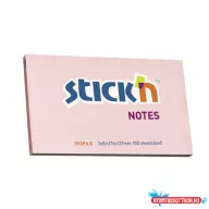 Öntapadós jegyzettömb STICK'N 76x127mm pasztell pink 100 lap