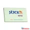 Öntapadós jegyzettömb STICK'N 76x127mm pasztell zöld 100 lap