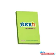 Öntapadós jegyzettömb STICK'N 76x51mm neon zöld 100 lap