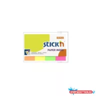 Öntapadó oldaljelölő STICK'N 50x20mm papír neon mix 4x50 lap