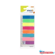 Öntapadó oldaljelölő STICK'N 45x12mm műanyag neon mix 8x25 lap
