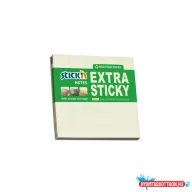 Öntapadós jegyzettömb STICK'N extra erős 76x76mm újrahasznosított pasztell sárga 90 lap