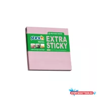 Öntapadós jegyzettömb STICK'N extra erős 76x76mm újrahasznosított pasztell rózsaszín 90 lap