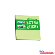 Öntapadós jegyzettömb STICK'N extra erős 76x76mm újrahasznosított pasztell zöld 90 lap
