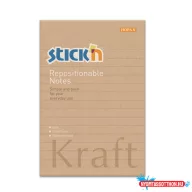 Öntapadós jegyzettömb STICK'N Kraft notes 150x101mm újrahasznosított natúr barna 100 lap