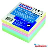 Öntapadós jegyzettömb DONAU 76x76 mm 400 lap vegyes pasztell színek