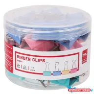 Binder csipesz DELI 32 mm színes 24 darabos
