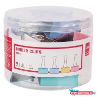 Binder csipesz DELI 51 mm színes 12 darabos