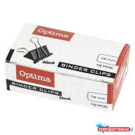 Binder csipesz OPTIMA 19 mm 12 darabos