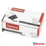 Binder csipesz OPTIMA 25 mm 12 darabos