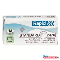 Tűzőkapocs RAPID 24/6 1000 darabos