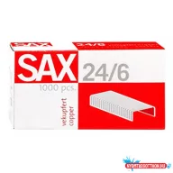 Tűzőkapocs SAX 24/6 réz 1000 darabos