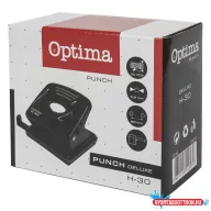 Lyukasztó OPTIMA H-30 2 lyukú fém 30 lap fekete