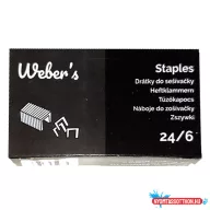 Tűzőkapocs WEBER'S 24/6 1000 darabos