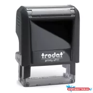 Bélyegző TRODAT Printy 4.0 4911 eco-fekete ház piros párna