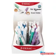 Radír stift PENAC TRI nyomógombos cserélhető betétes mechanikus radír