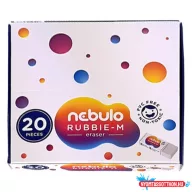 Radír NEBULO papírtokos forgács mentes 59x21x11mm fehér