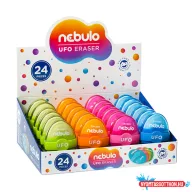 Radír NEBULO műanyag tokos 64x42x22mm Ufo