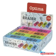 Radír OPTIMA neon 24 darabos