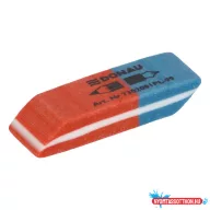 Radír DONAU kombinált 40x14x8 mm piros-kék
