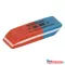 Radír DONAU kombinált 40x14x8 mm piros-kék