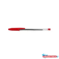 Golyóstoll eldobható kupakos 0,7mm piros