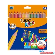 Színes ceruza BIC Kids Evolution hatszögletű környezetbarát 24 darabos készlet