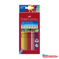 Színes ceruza FABER-CASTELL Grip háromszögletű 24 darabos készlet