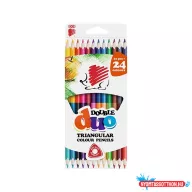 Színes ceruza ICO Süni Duo háromszögletű kétvégű 12 darabos készlet 24 színű