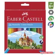Színes ceruza FABER-CASTELL hatszögletű 24 darabos készlet
