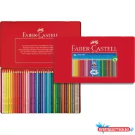 Színes ceruza FABER-CASTELL Grip háromszögletű fémdobozos 36 darabos készlet