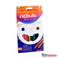 Színes ceruza NEBULO Jumbo háromszögletű 12 darabos készlet