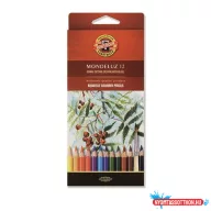 Színes ceruza KOH-I-NOOR 3710 Mondeluz Aquarell hatszögletű 12 darabos készlet