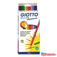Színes ceruza GIOTTO Elios Wood Free háromszögletű 12 darabos készlet