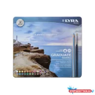 Színes ceruza LYRA Graduate Aquarell hatszögletű fémdoboz 24 darabos készlet