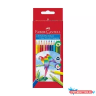 Színes ceruza FABER-CASTELL 1165 Papagáj háromszögletű 12 darabos készlet