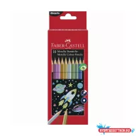 Színes ceruza FABER-CASTELL Hexagonal hatszögletű metál színek 10 darabos készlet
