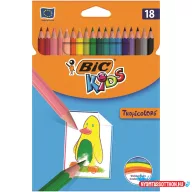 Színes ceruza BIC Kids Tropicolors hatszögletű 18 darabos készlet