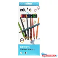 Színes ceruza EDU3 háromszögletű 12 darabos készlet