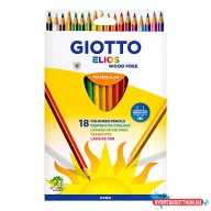 Színes ceruza GIOTTO Elios háromszögletű 18 darabos készlet