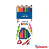 Színes ceruza ICO Creative Kids háromszögletű 12 darabos készlet