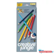 Színes ceruza CREATIVE JUNGLE grey hatszögletű 12 darabos készlet