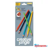 Színes ceruza CREATIVE JUNGLE grey háromszögletű 12 darabos készlet
