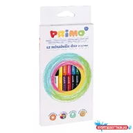 Színes ceruza PRIMO Minabella duo hatszögletű kétvégű 12 darabos készlet 24 színű